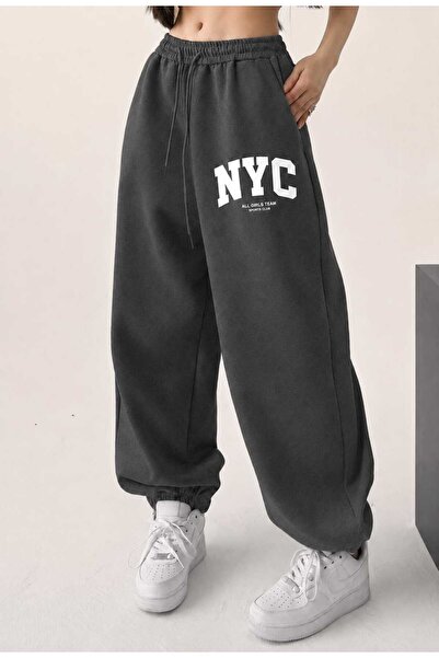 Le Vion Kadın Jogger Eşofman Altı Lastikli Paça Oversize Rahat Kalıp Günlük S...