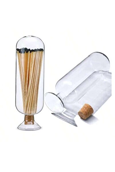 Yongsheng Extra Tall 11" Decorative Glass Matches Cloche - Glass Match Holder...