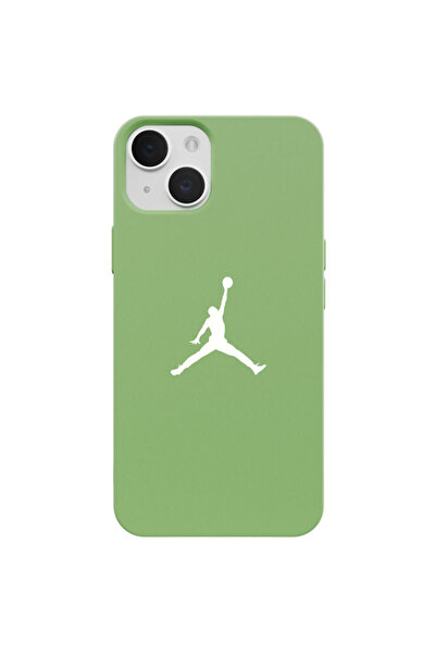 Casen iPhone 15 Yeşil Lansman Renkli Silikon Premium Basketbol Kılıf