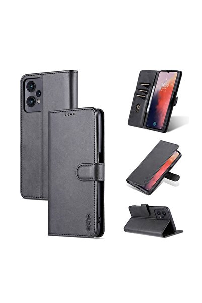 sscase Flip Texture Leather Θήκη Πορτοφόλι Black (Realme 9 Pro 5G)