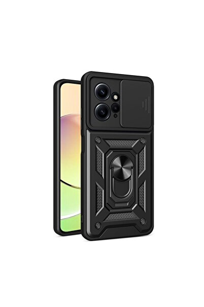 sscase Sliding Camera Σκληρή Θήκη με Δαχτυλίδι Black (Xiaomi Redmi Note 12 4G)