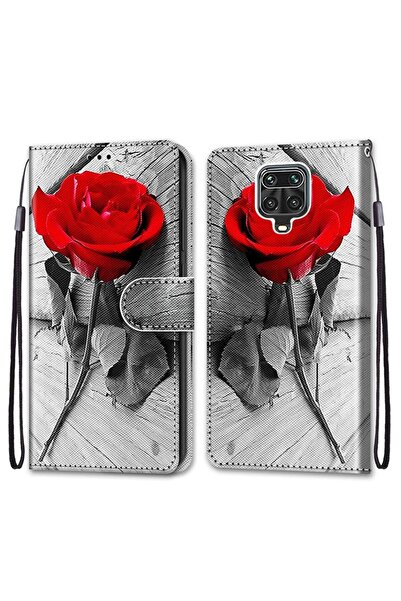 sscase Wood and Roses Θήκη Πορτοφόλι Wood Red Rose (Xiaomi Redmi Note 9S / 9 ...