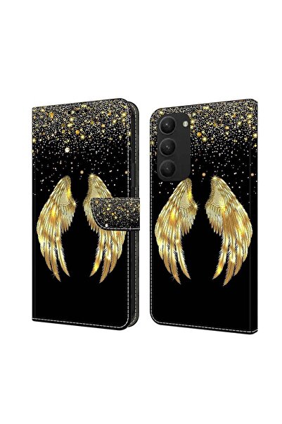 sscase Crystal 3D Θήκη Πορτοφόλι Gold Wing (Samsung Galaxy S24 5G)