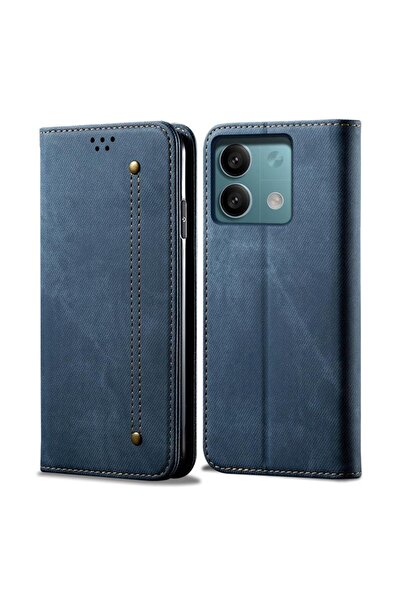 sscase Denim Texture Θήκη Βιβλίο Blue (Xiaomi Redmi Note 13 Pro 5G/Poco X6 5G)
