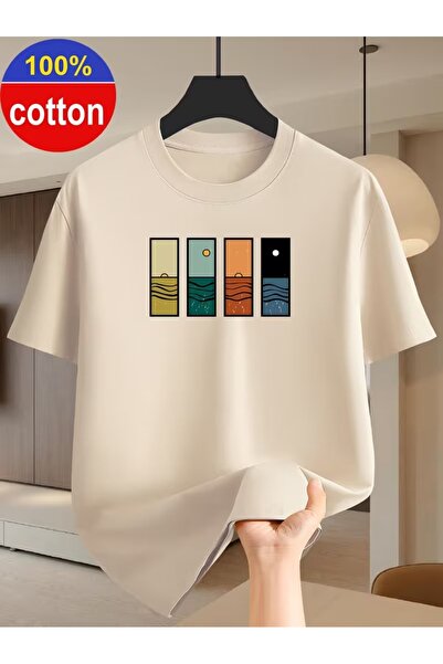 puolikuu Tricou unisex cu croială confortabilă, cu panglică și imprimeu dublu