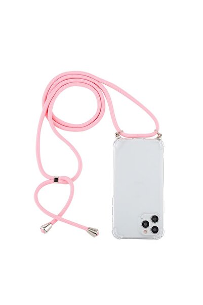 sscase Four-Corner Θήκη Σιλικόνης Διάφανη με Λουράκι Light Pink (Apple iPhone...