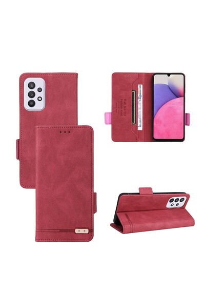 sscase Clasp Leather Θήκη Πορτοφόλι Red (Samsung Galaxy A33 5G)