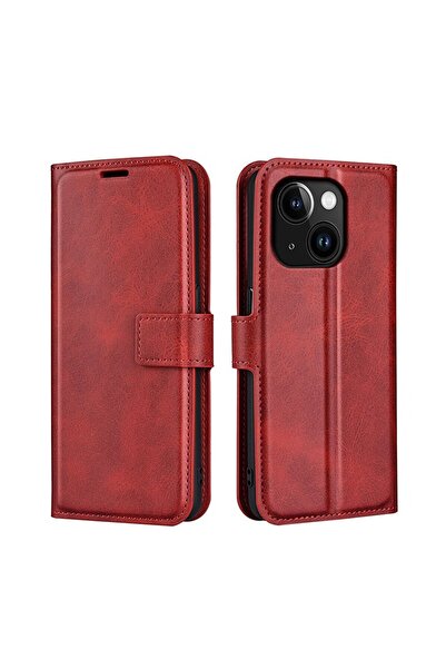 sscase Square Closure Θήκη Πορτοφόλι Red (Apple iPhone 15 Plus)