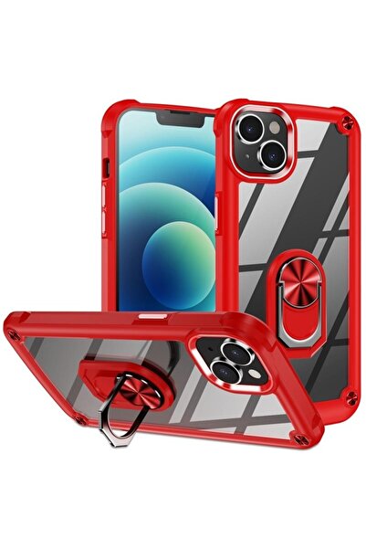 sscase Lens Protection Σκληρή Θήκη με Δαχτυλίδι Red (Apple iPhone 15 Plus)
