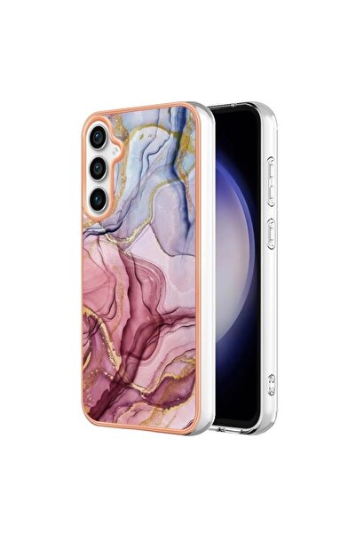 sscase Electroplating Marble Σκληρή Θήκη Rose Red (Samsung Galaxy S23 FE 5G)
