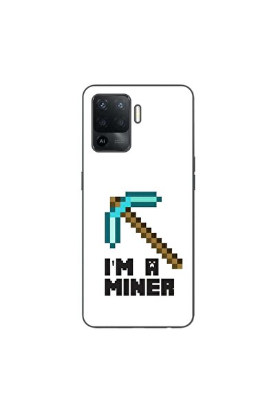 OEM Husa compatibila cu Oppo Reno5 Lite Silicon Gel Tpu Model Minecraft Miner