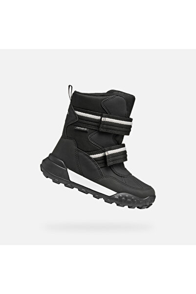 Geox Pantofi negri pentru băieți până la gleznă Trekkyup ABX