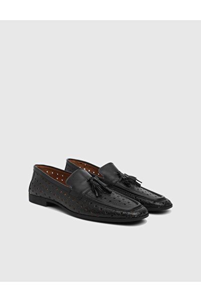 İLVİ Sevren Genuine Leather Men's Black Classic Shoes