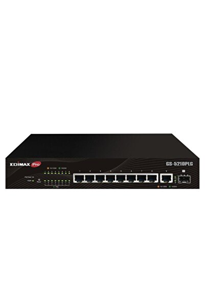EDIMAX Switch GS-5210PLG, 8 porturi, Negru