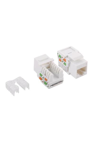 LogiLink Keystone Jack RJ45 Cat.5e UTP 90° LSA/IDC Toolless, White