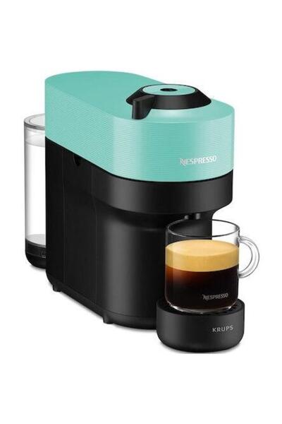 Krups XN 9204 Vertuo Pop Aqua Mint Капсулна еспресо машина, 1500W, 0.56 л, Ав...