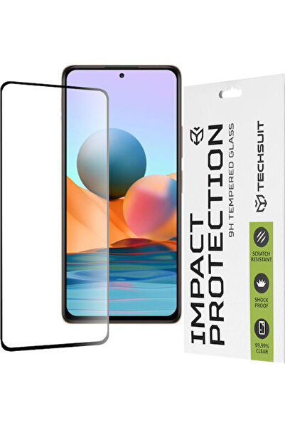 Techsuit 111D Πλήρης Κόλλα Πλήρες Κάλυμμα Οθόνης Σκληρυμένο Γυαλί Μαύρο (Redm...