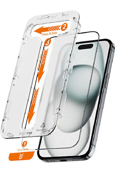 Crong Sticlă securizată 2 bucăți Negru (iPhone 15 Plus / 16 Plus)