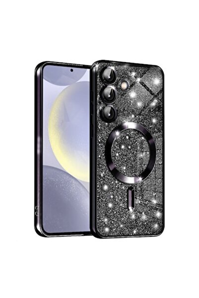 DAMUR Husă MagSafe 2 în 1 cu sclipici pentru Samsung Galaxy S24, Protecție co...
