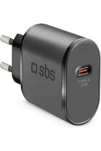 SBS Ασύρματος Φορτιστής με Θύρα USB-C, Παροχή Ισχύος 15W, Μαύρο, TRC15W