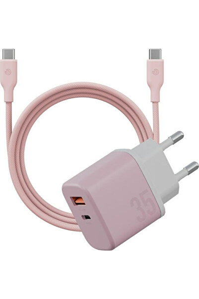 Bazic Φορτιστής GaN με θύρα USB-A και θύρα USB-C και καλώδιο USB-C σε USB-C, ...