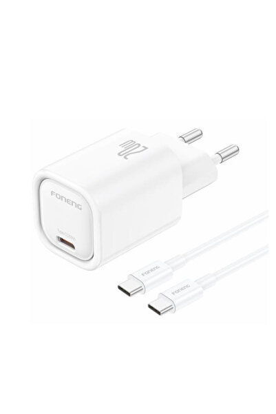 FONENG Φορτιστής με θύρα USB-C και καλώδιο USB-C σε USB-C, 20W Power Delivery...