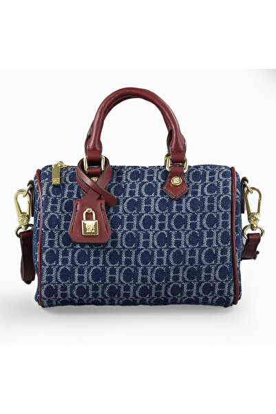 Carolina Herrera chch Classic Pillow Bag Canvas Patchwork Tote and Crossbody ...