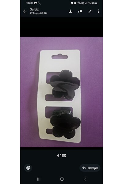 NO BRAND Flower-themed twin hair clips