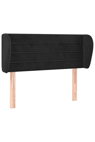 vidaxl Tăblie de pat cu aripioare negru 103x23x78/88 cm catifea