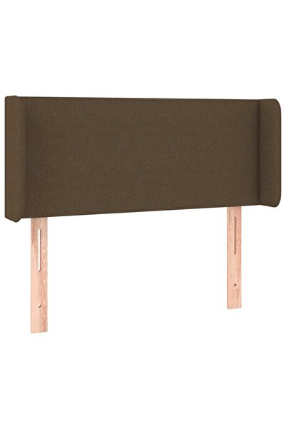 vidaxl Dark brown headboard with wings 103x16x78/88 cm textile