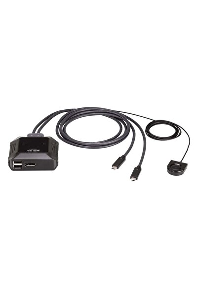 Aten 2-Port USB-C 4K DisplayPort Cable, Black