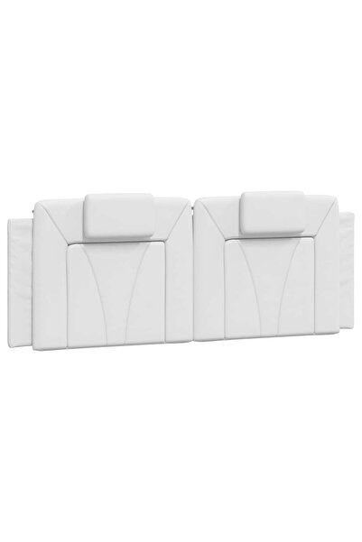 vidaxl Pernă pentru tăblie pat, Viana, alb, 120 cm, piele artificială