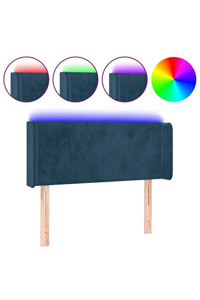 vidaxl LED headboard, dark blue, 93x16x78/88 cm, Velvet