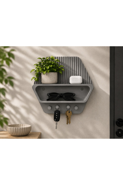 farist Modern Wall-Mounted Key Holder and Organizer Rack |   Glasses, Keys, a...