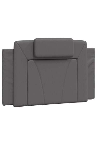 vidaxl Headboard Pillow , Viana, grey, 90 cm, artificial Leather