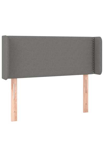vidaxl Dark grey headboard with wings 83x16x78/88 cm textile