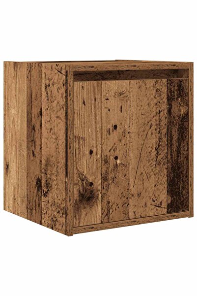 vidaxl Noptiera montata pe perete lemn vechi 38x34x40 cm
