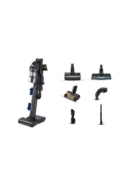 Samsung VS20C9554TK Cordless Stick Vacuum, 580 W, 120 min, 0.8 L Tank, LCD, B...