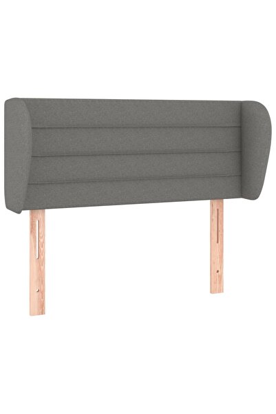 vidaxl Dark grey headboard with wings 83x23x78/88 cm textile