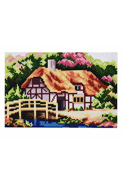 iğne izi Set de broderie cu punct în cruce cu model – Kit de broderie manuală...