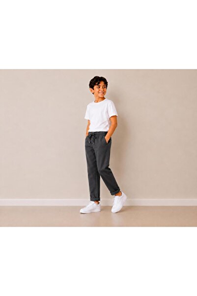 gold ılgaz tekstil ERKEK ÇOCUK BELİ KEMERLİ PİKE KUMAŞ DUBLE PAÇA JOGGER PANT...