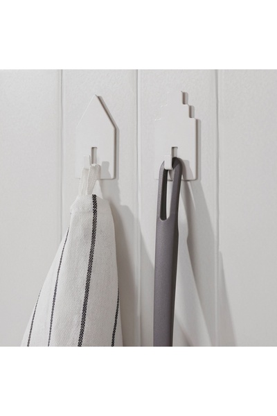 IKEA Tippvagn yapışkanlı kanca, beyaz, 2li