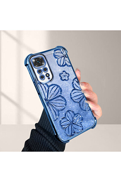 CASEVIBE Redmi Note 11 Uyumlu Çiçek desenli, darbelere dayanıklı telefon kılıfı