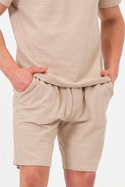 Hawaii Beach Beige 100% Cotton Breathable Fabric Comfortable Fit Elastic Wais...