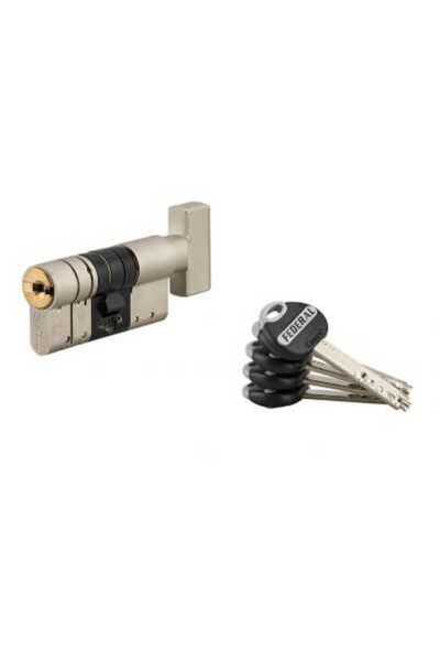 THIRARD Butuc de ușă 32 x 32 mm, cu buton, nichel mat, securitate înaltă FEDE...