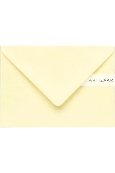 ARTIZAAR 50x Plicuri B6, 120g/mp, Ivory, 125x175 mm, Clapă gumată, pentru inv...