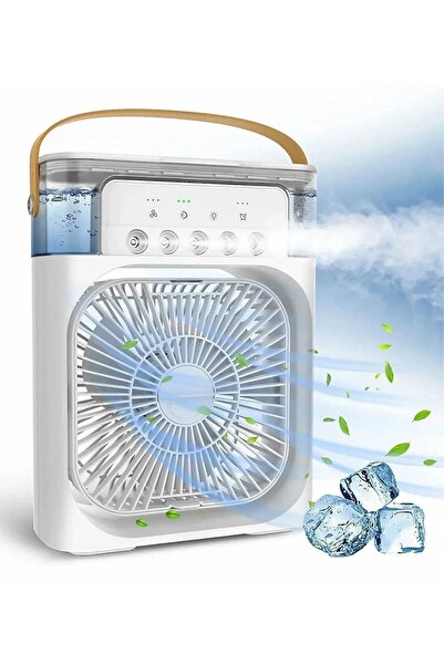 RAYLAX 600 ml Su Tanklı Buharlı Serinletici Fan Taşınabilir Mini Fan LED Işık...