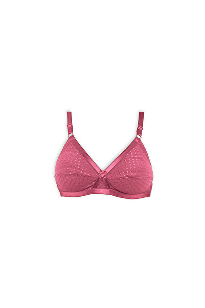 Bodycare Regular Shiny Textured Dobby Bra for Women Pink-38
