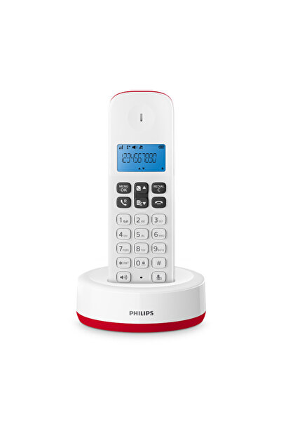 Philips D1611R/GRS Κόκκινο (Ελληνικό Μενού) Ασύρματο τηλέφωνο με ανοιχτή ακρό...