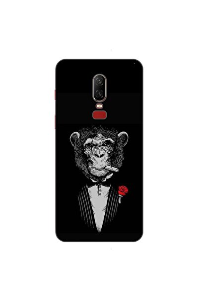 OEM Husa compatibila cu OnePlus 6 Silicon Gel Tpu Model Cigar Monkey